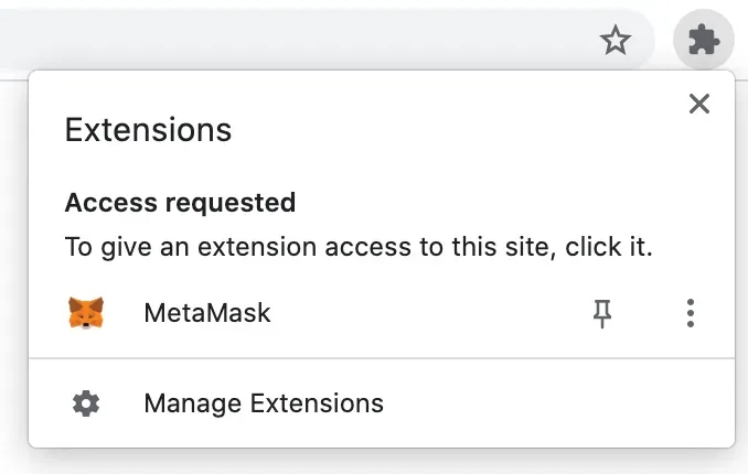 MetaMask — écran de création du mot de passe (1/3)