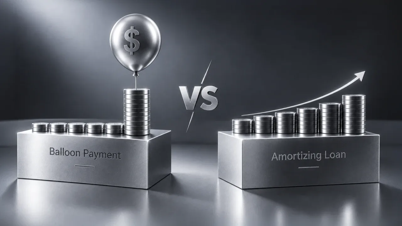 Pagamento balão vs. empréstimo amortizável: como diferem as estruturas de reembolso